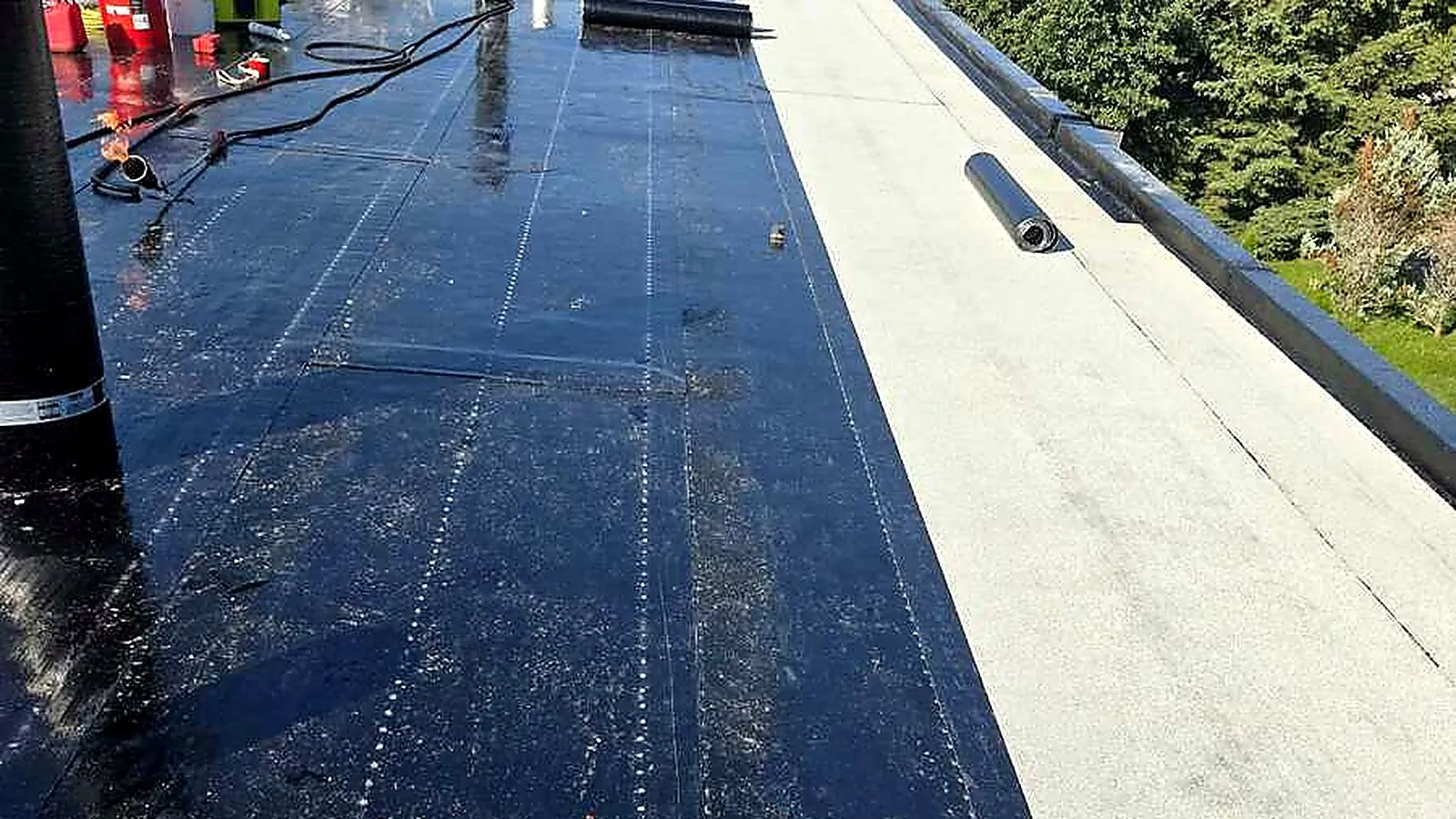 Residential flat roof completed in Ontario